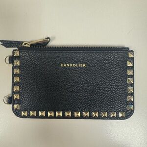 Bandolier Black Leather Zip Pouch